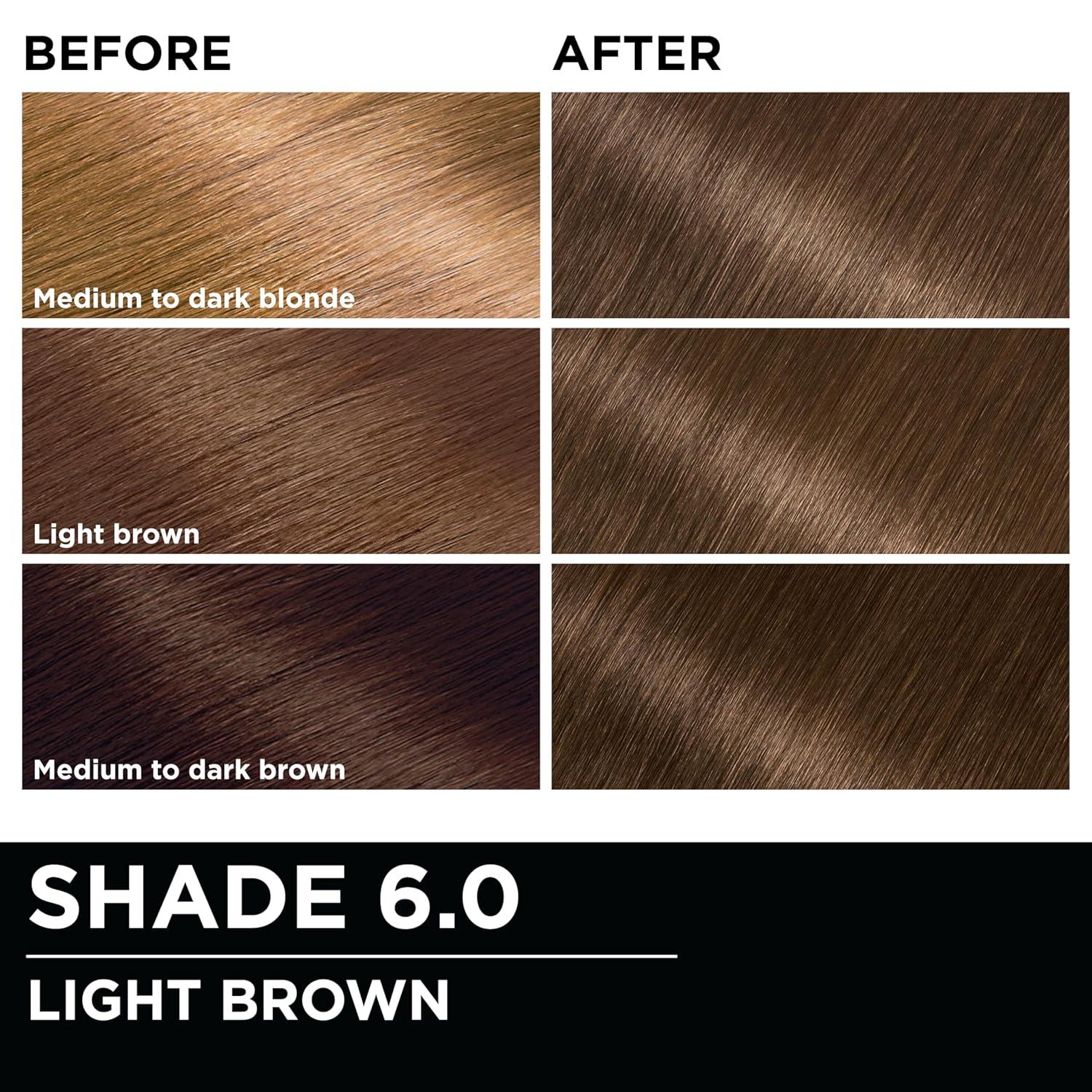 imageGarnier Hair Color Olia AmmoniaFree Brilliant Color OilRich Permanent Hair Dye 30 Darkest Brown 2 Count Packaging May Vary60 Light Brown