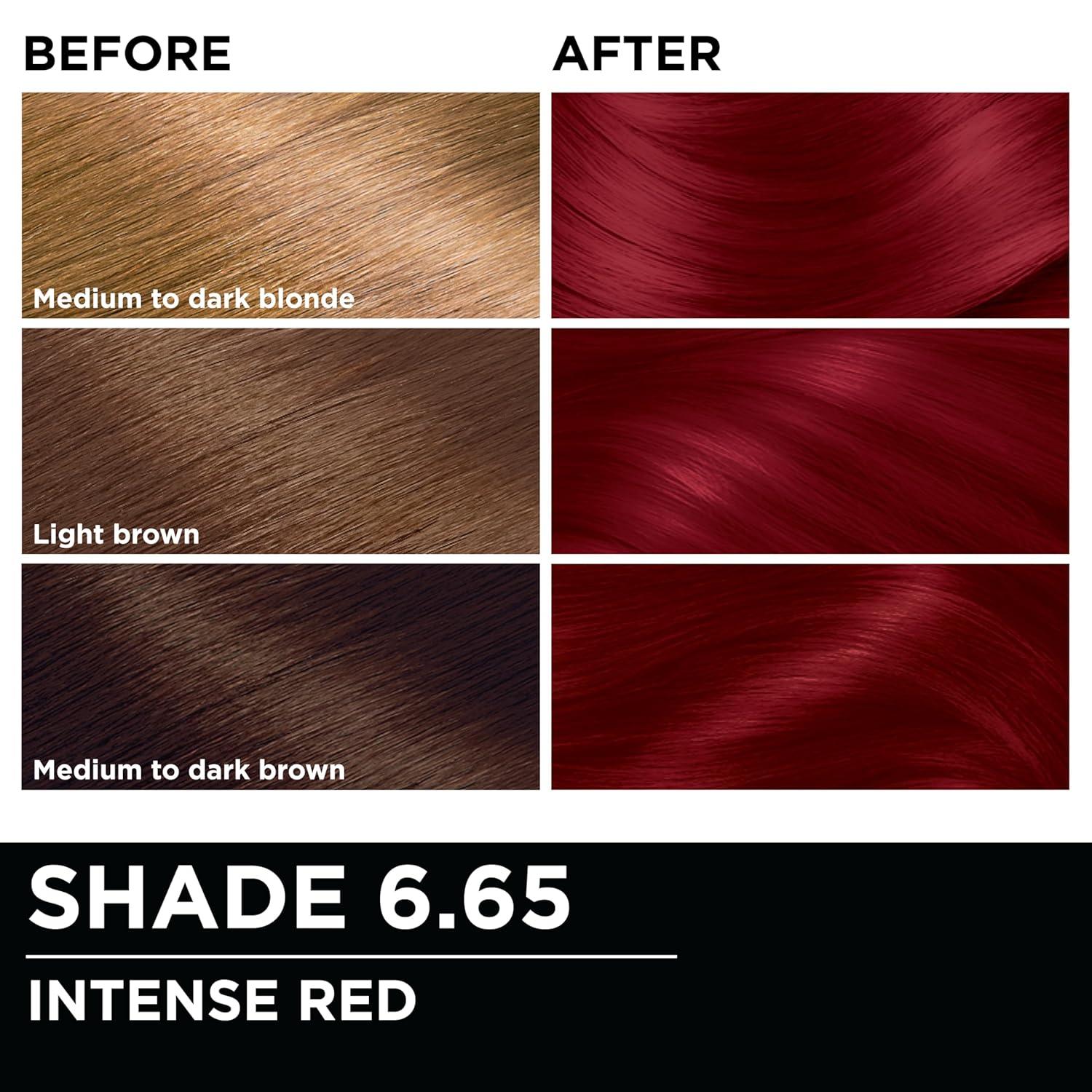 imageGarnier Hair Color Olia AmmoniaFree Brilliant Color OilRich Permanent Hair Dye 30 Darkest Brown 2 Count Packaging May Vary665 Intense Red