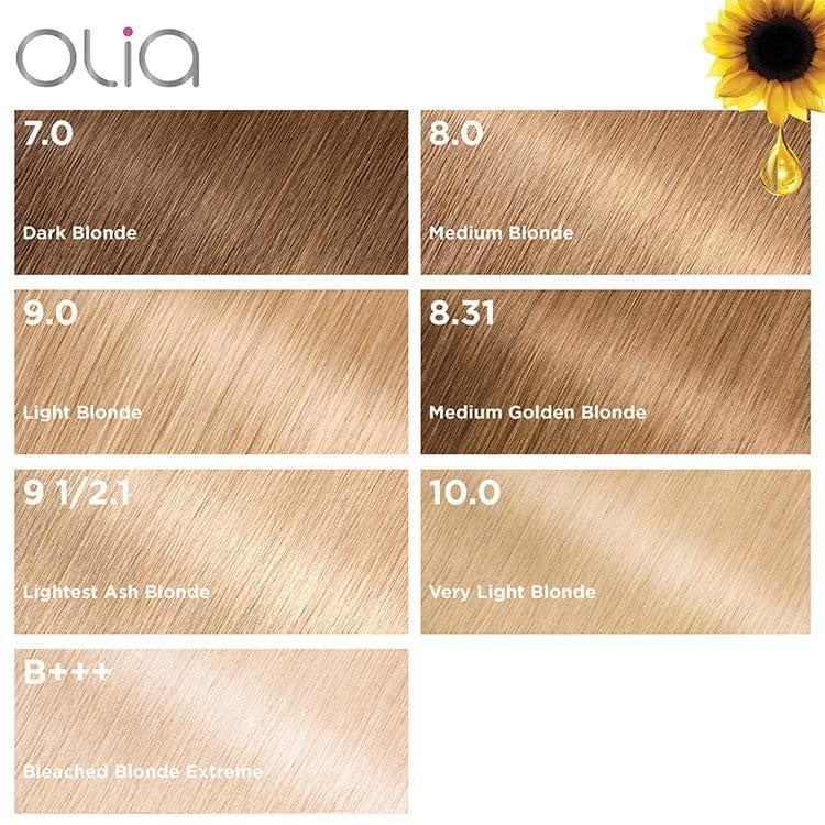 imageGarnier Hair Color Olia AmmoniaFree Brilliant Color OilRich Permanent Hair Dye 30 Darkest Brown 2 Count Packaging May VaryB Bleach