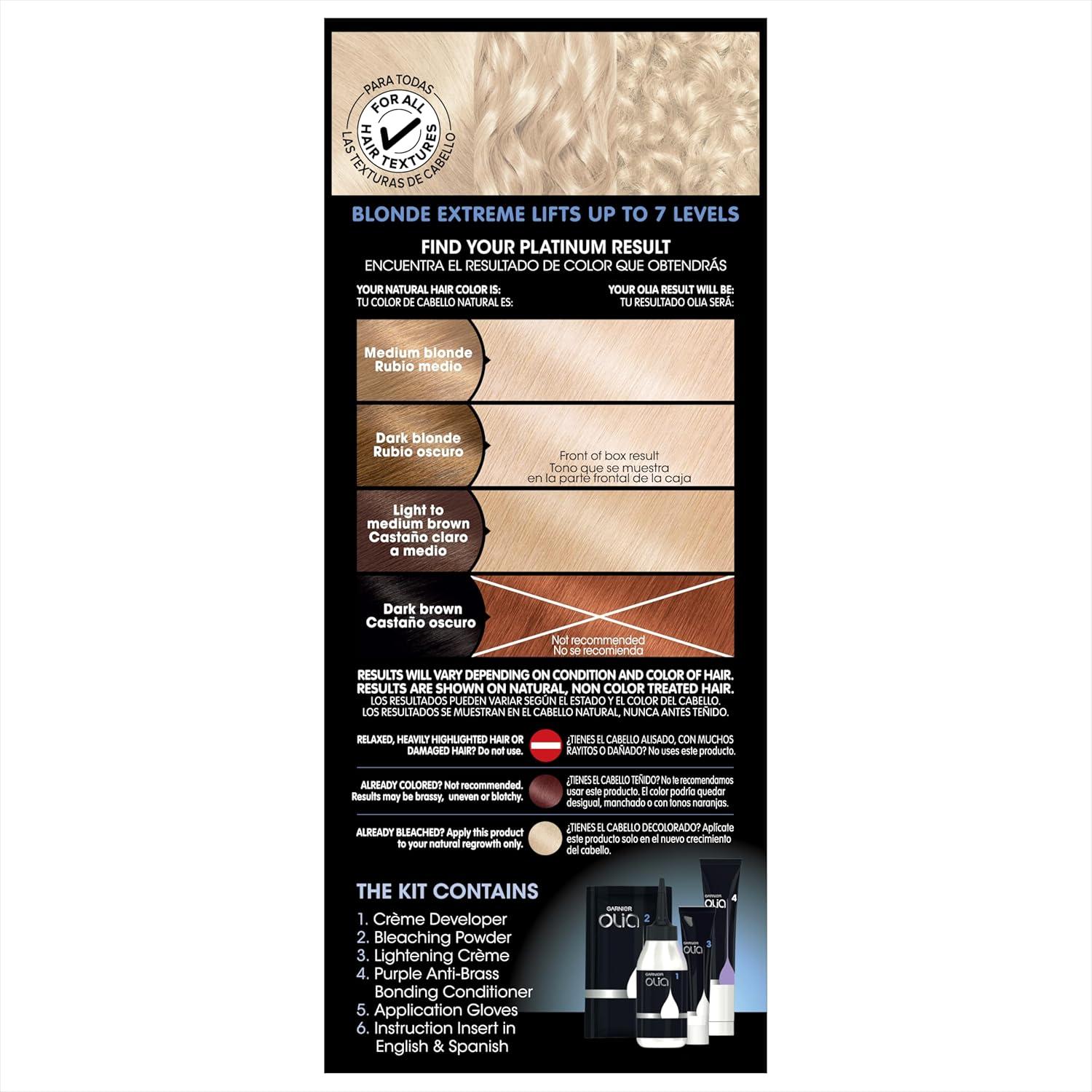 imageGarnier Hair Color Olia AmmoniaFree Brilliant Color OilRich Permanent Hair Dye 30 Darkest Brown 2 Count Packaging May VaryB Bleach