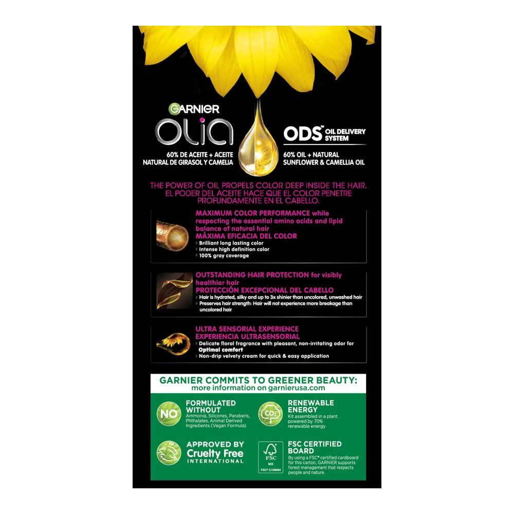 imageGarnier Hair Color Olia AmmoniaFree Brilliant Color OilRich Permanent Hair Dye 30 Darkest Brown 2 Count Packaging May VaryB Bleached Blonde Extreme
