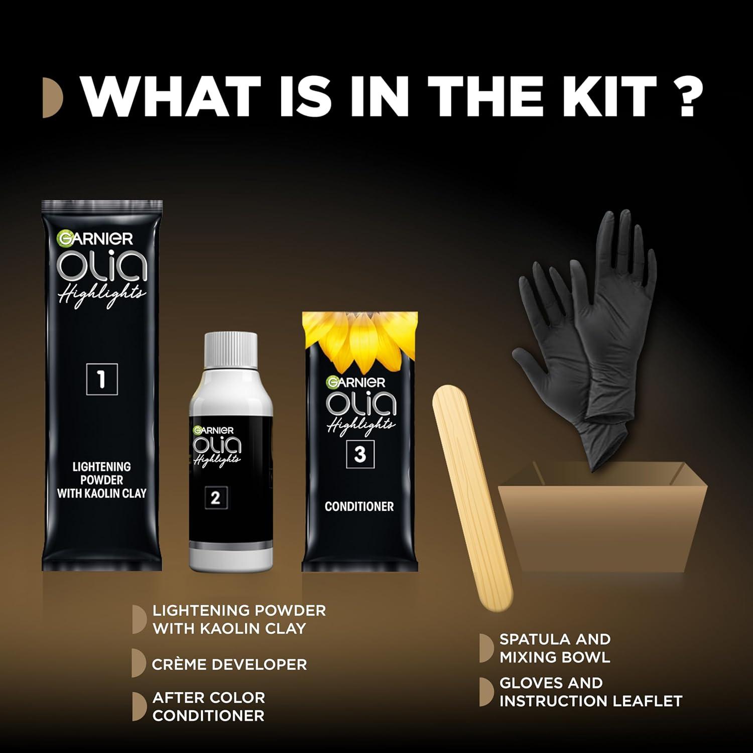 imageGarnier Hair Color Olia AmmoniaFree Permanent Hair Dye H03 Highlights for Brunettes 2 Count Packaging May VaryH03 Highlights for Brunettes