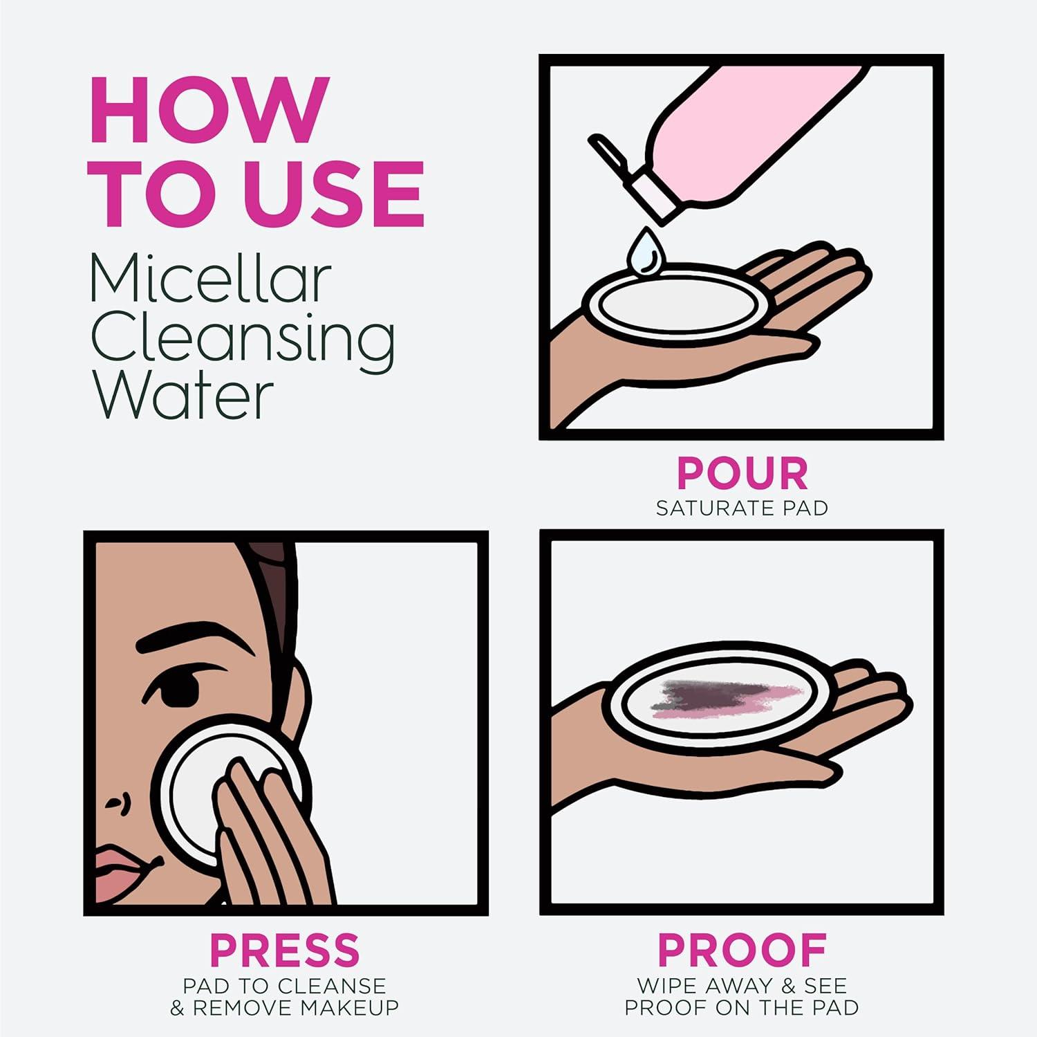 imageGarnier Micellar Water with Rose Water and Glycerin Hydrating Facial Cleanser ampamp Makeup Remover For All Skin Types Vegan Cruelty Free 135 Fl Oz 400mL 2 CountUnscented