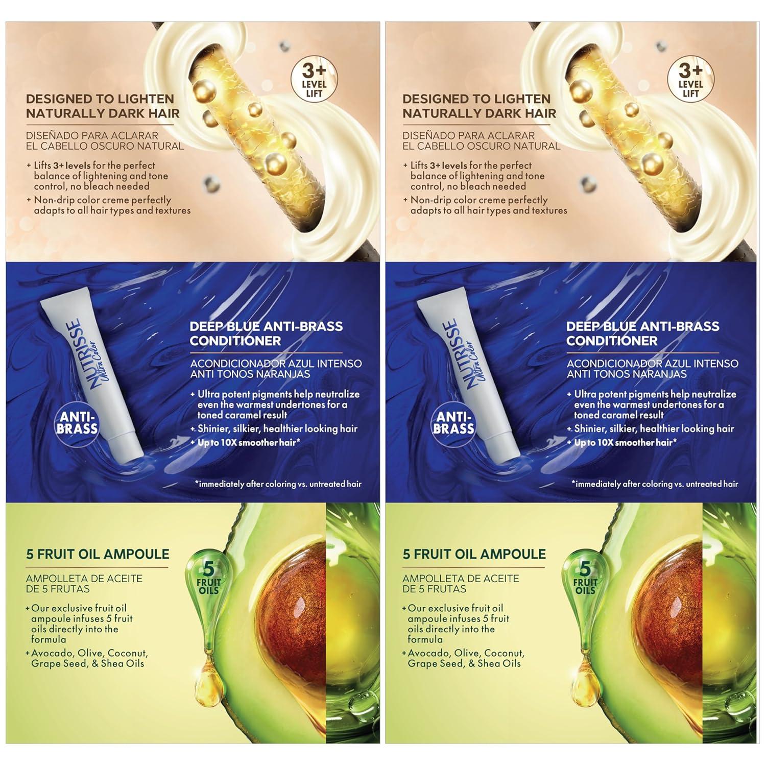 imageGarnier Nutrisse Ultra Color Nourishing Bold Permanent Hair Color Creme LC2 HiLift Dark Blonde Coconut Flan Pack of 2 Hair Dye Kit for 8 Weeks of Bold Hair Color Even on Dark BasesLC2 HiLift Dark Blonde Coconut Flan