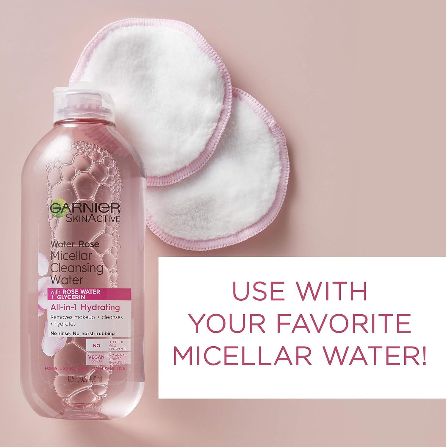 imageGarnier SkinActive Micellar Cleansing Eco Pads Reusable 3 Ultrasoft Microfiber Pads 1 Count Packaging May Vary3 Count Pack of 1