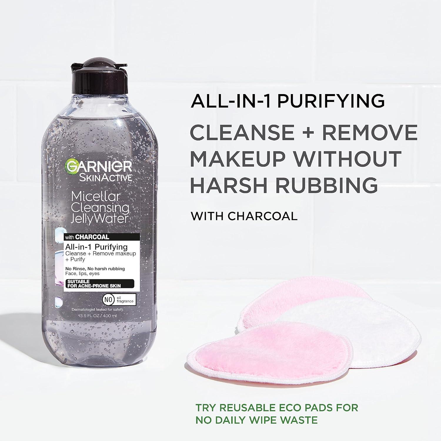 imageGarnier Skinactive Micellar Cleansing Jelly Water with Charcoal Purifying All in One Water 2 Pack