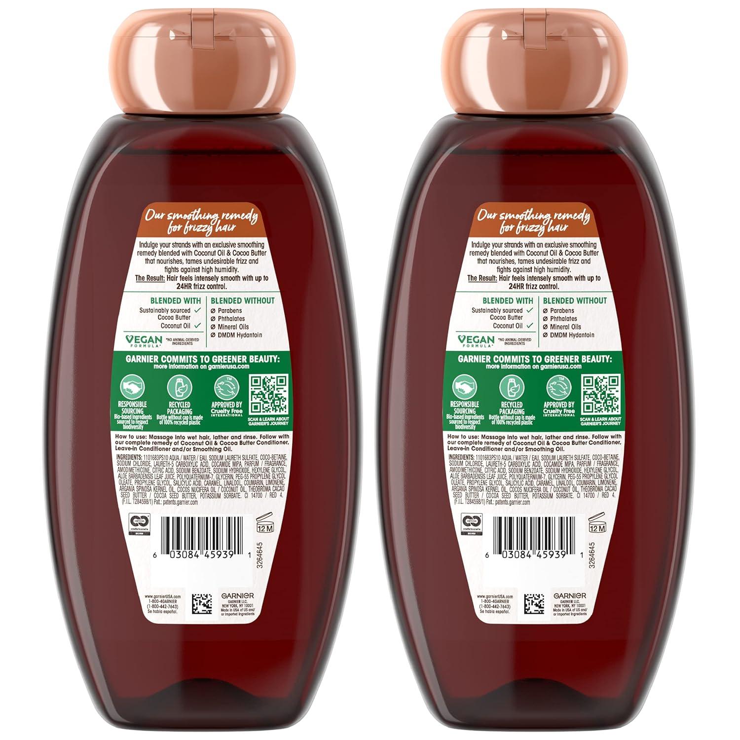 imageGarnier Whole Blends Coconut Oil ampamp Cocoa Butter Smoothing Shampoo for Frizzy Hair 22 Fl Oz 2 Count Packaging May VaryCoconut