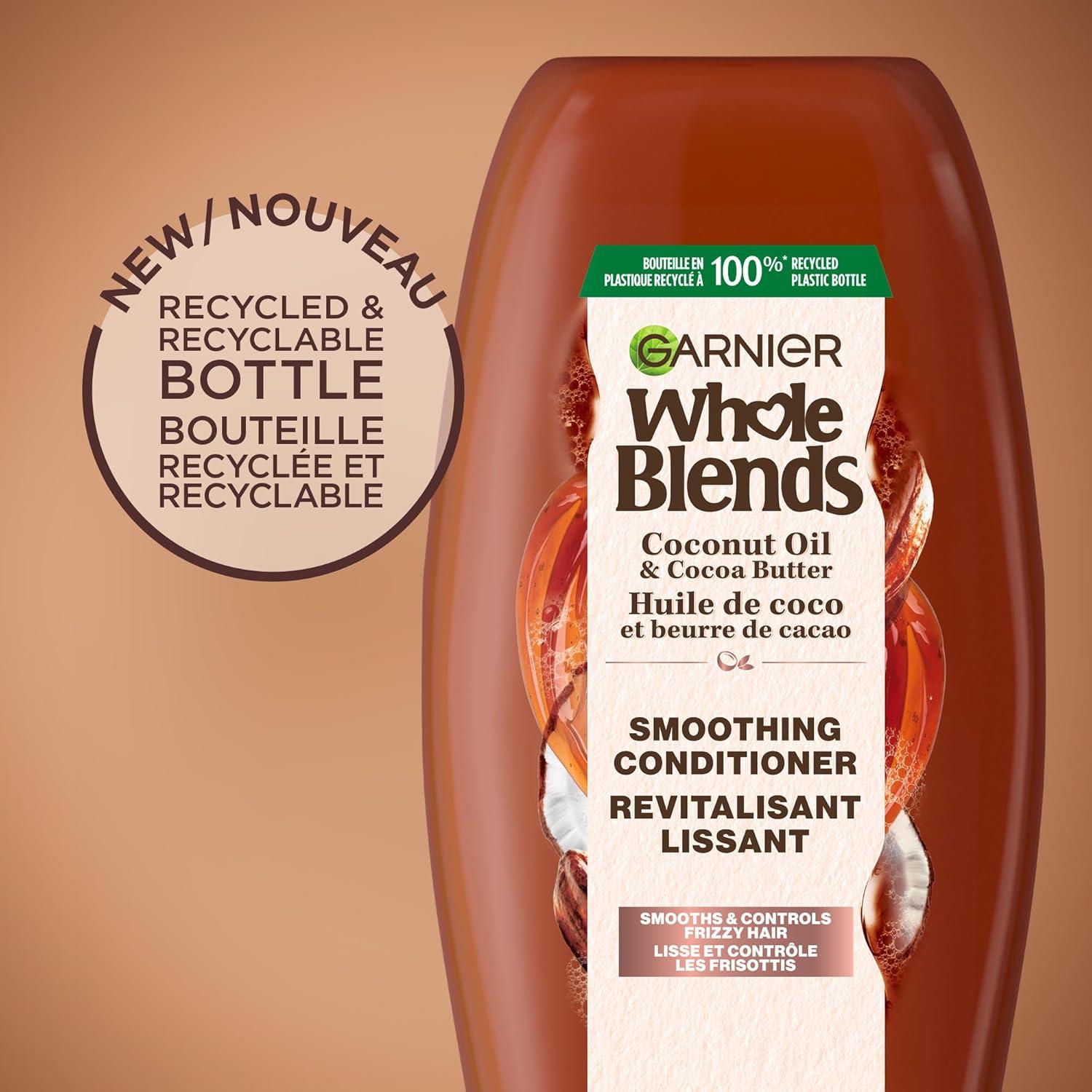 imageGarnier Whole Blends Coconut Oil ampamp Cocoa Butter Smoothing Shampoo for Frizzy Hair 22 Fl Oz 2 Count Packaging May VaryCoconut OilCocoa Butter