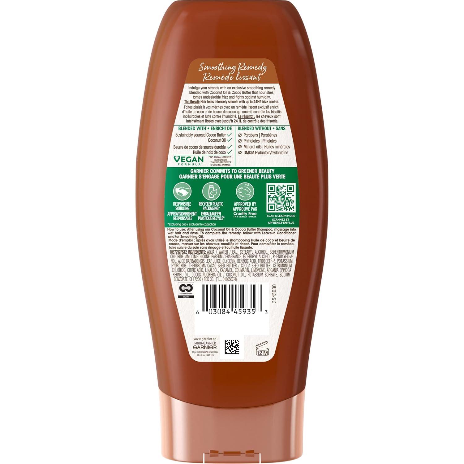 imageGarnier Whole Blends Coconut Oil ampamp Cocoa Butter Smoothing Shampoo for Frizzy Hair 22 Fl Oz 2 Count Packaging May VaryCoconut OilCocoa Butter
