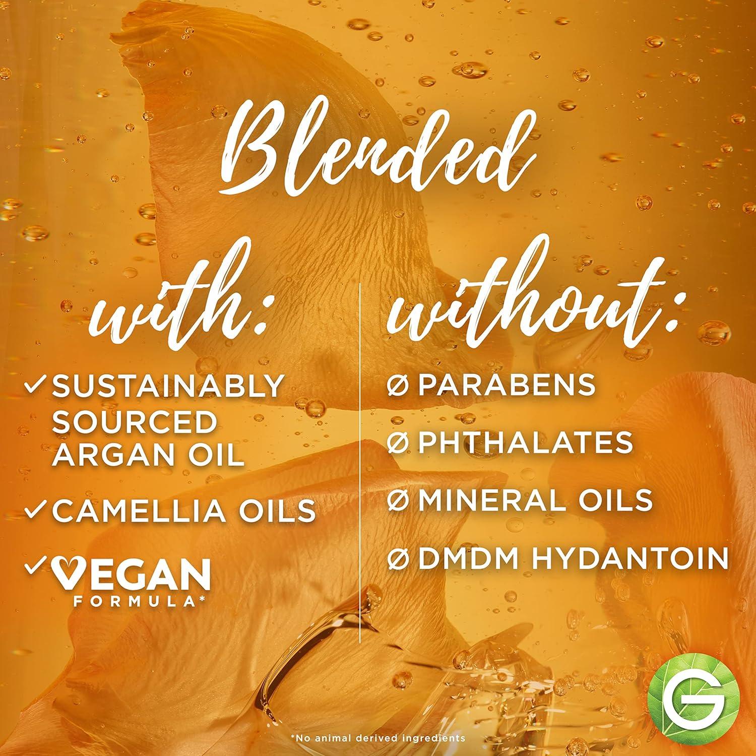 imageGarnier Whole Blends Moroccan Argan ampamp Camellia Oils Illuminating Shampoo for Silky Shine 125 Fl Oz 3 Count Packaging May Vary