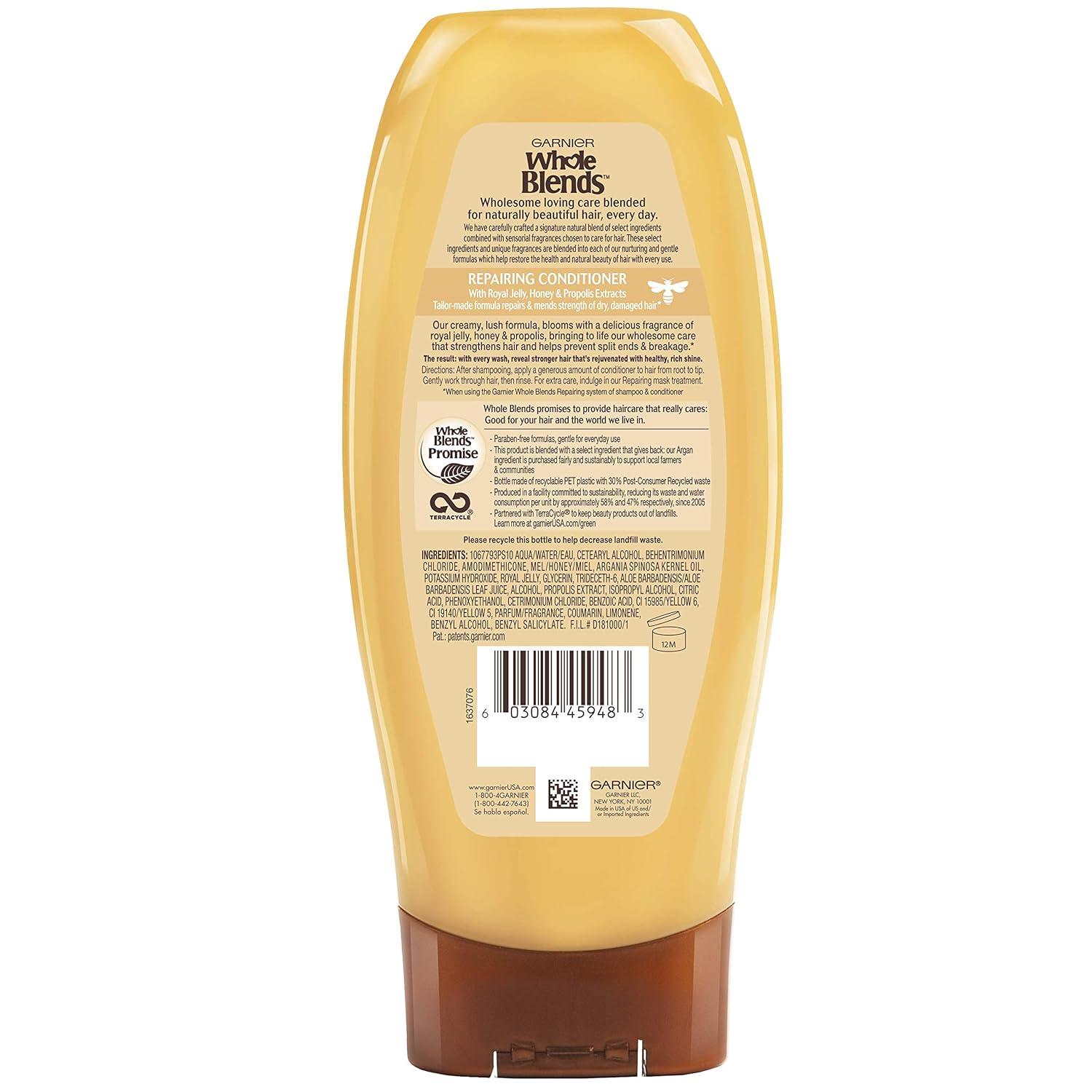 imageGarnier Whole Blends Sulfate Free Remedy Miracle Nectar 10in1 Repairing LeaveIn Conditoner for All Hair Types Honey Treasures 5 Fl Oz 2 Count Packaging May VaryHoney