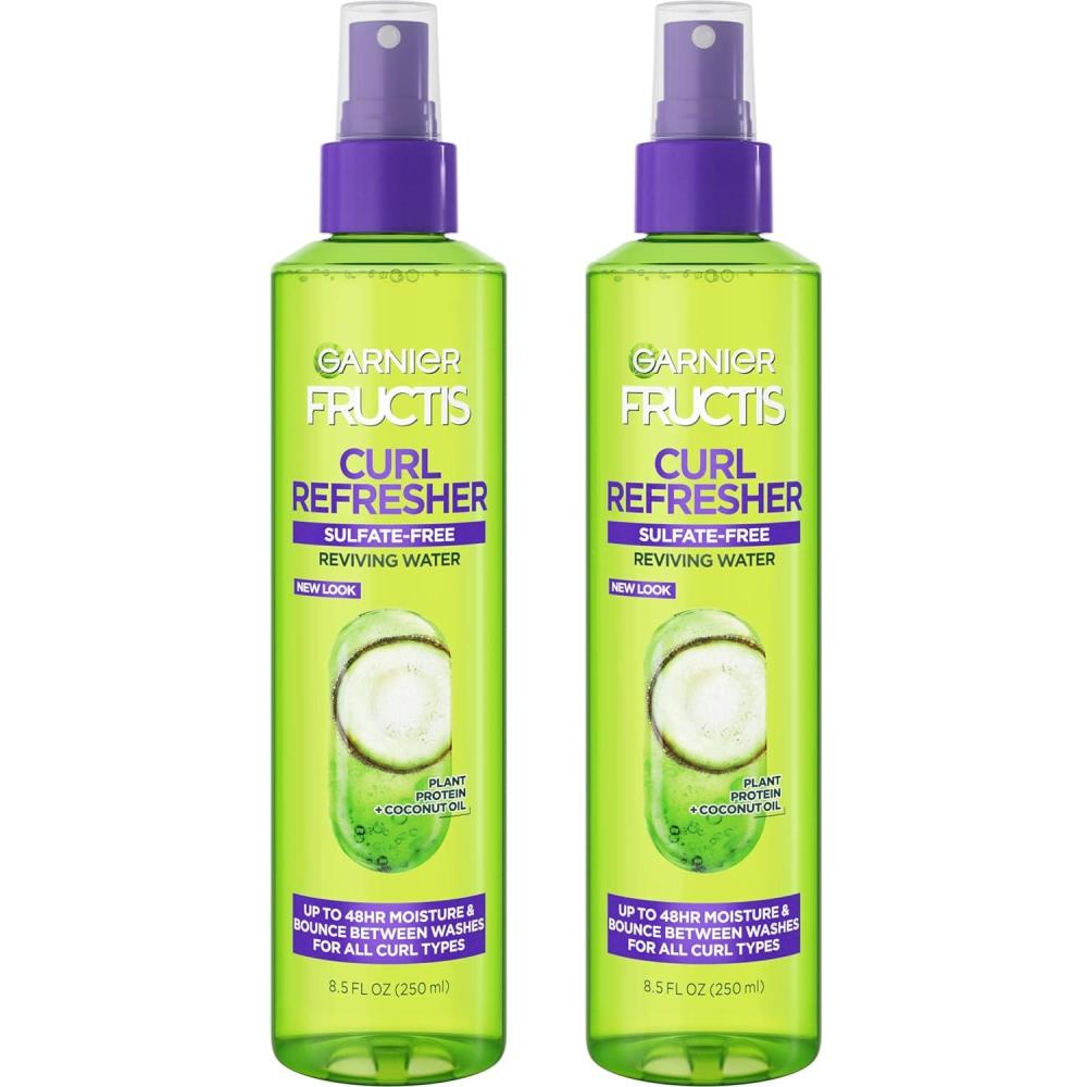 imageGarnier Fructis Curl Refresher Reviving Water Spray Sulfate Free 85 Fl Oz 2 Count Packaging May VaryCoconut