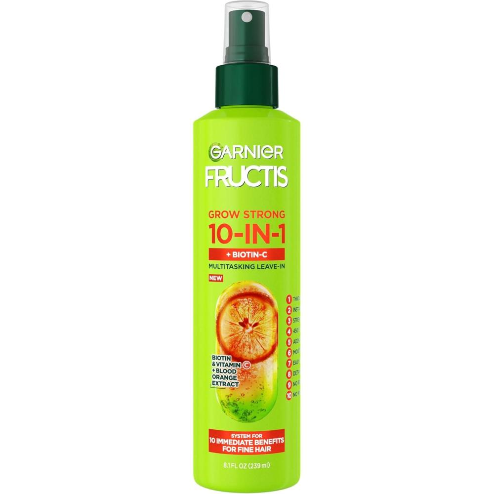 imageGarnier Fructis Grow Strong Thickening 10in1 Spray BiotinC 81 Fl Oz 1 Count Packaging May Vary