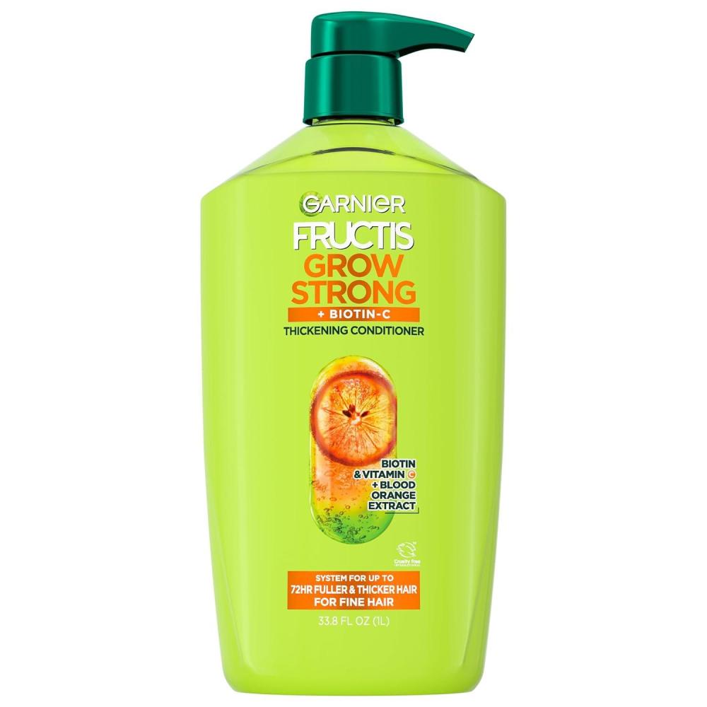 imageGarnier Fructis Grow Strong Thickening Conditioner for Fine Hair BiotinC 323 Fl Oz 1 Count Packaging May Vary