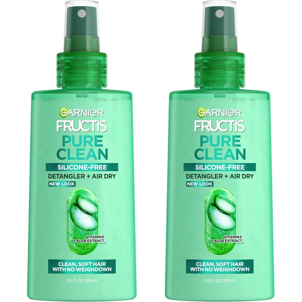 imageGarnier Fructis Pure Clean Purifying Shampoo Hydrating Conditioner and Detangler  Air Dry Spray Set 3 Items 1 Kit Packaging May VaryAloe Vera