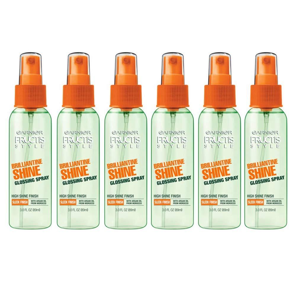 imageGarnier Fructis Style Brilliantine Shine Glossing Spray for High Shine Finish Argan Oil 3 Fl Oz 3 Count Packaging May VaryArgan Oil