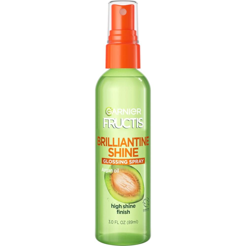 imageGarnier Fructis Style Brilliantine Shine Glossing Spray for High Shine Finish Argan Oil 3 Fl Oz 3 Count Packaging May VaryUnscented