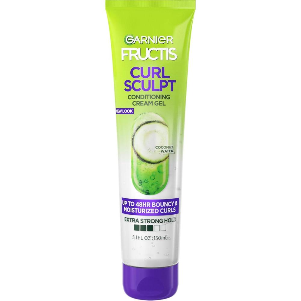 imageGarnier Fructis Style Curl Sculpt Conditioning Cream Gel for Bounce ampamp Moisture 51 Fl Oz 1 Count Packaging May VaryMango
