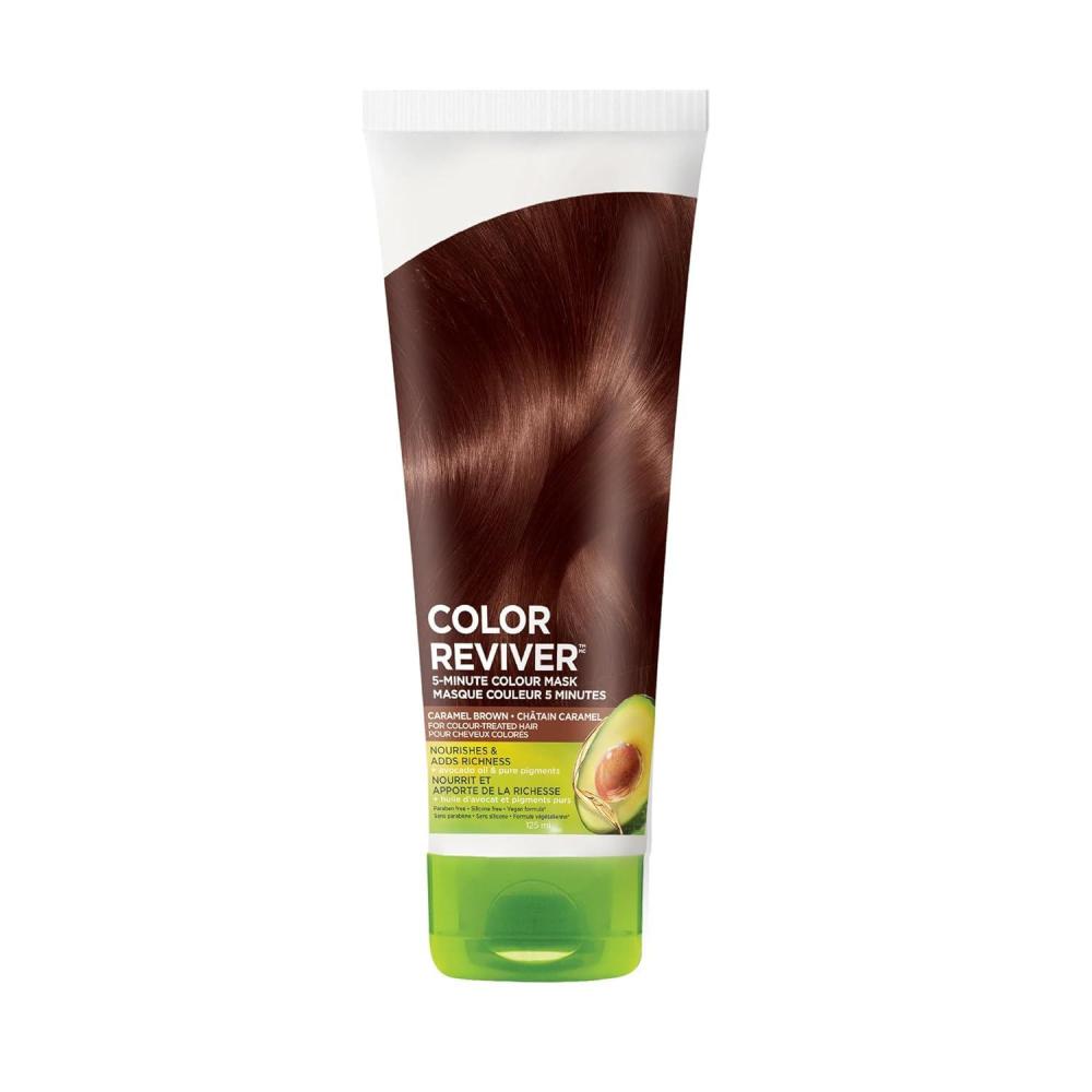 imageGarnier Hair Color Nutrisse Color Reviver 5 MIN Color Mask Vibrant Red for Color Treated Hair to Nourish ampamp Revives Vibrancy For Auburn Reds 42 Fl Oz 2 Count Packaging May VaryWarm Brown