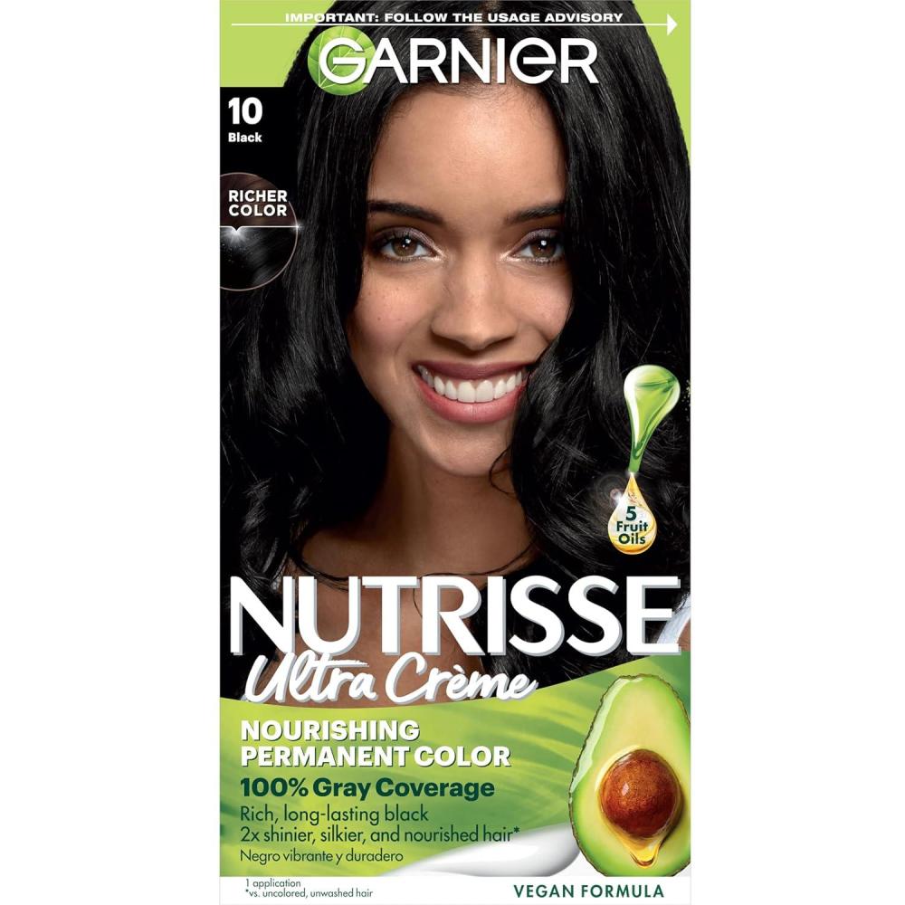 imageGarnier Hair Color Nutrisse Nourishing Creme 30 Darkest Brown Sweet Cola Permanent Hair Dye 2 Count Packaging May Vary10 Black Licorice