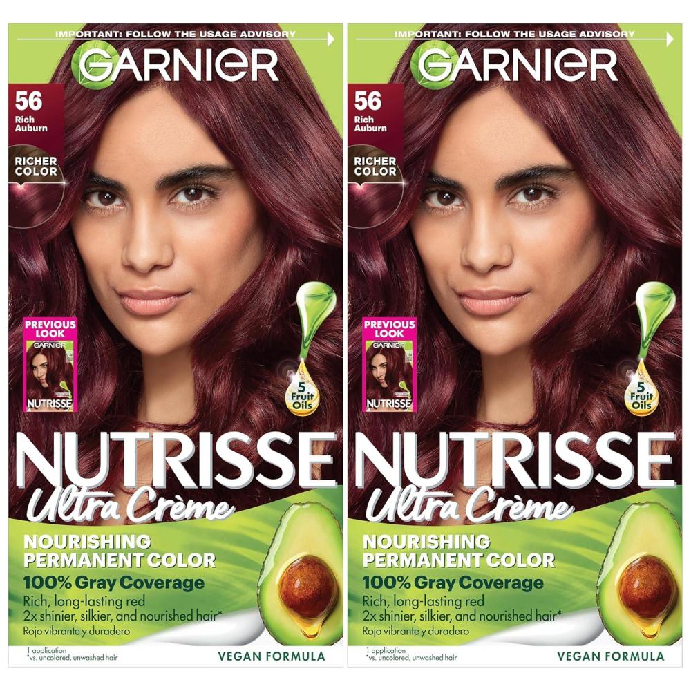 imageGarnier Hair Color Nutrisse Nourishing Creme 30 Darkest Brown Sweet Cola Permanent Hair Dye 2 Count Packaging May Vary56 Medium Reddish Brown Sangria