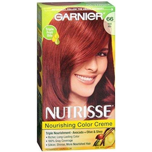imageGarnier Hair Color Nutrisse Nourishing Creme 30 Darkest Brown Sweet Cola Permanent Hair Dye 2 Count Packaging May Vary66 True Red