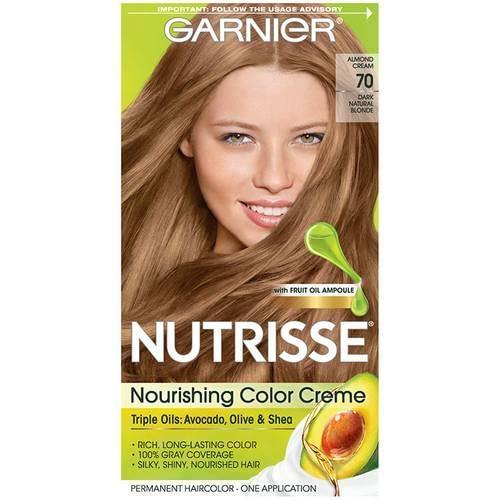 imageGarnier Hair Color Nutrisse Nourishing Creme 30 Darkest Brown Sweet Cola Permanent Hair Dye 2 Count Packaging May Vary70 Dark Natural Blonde