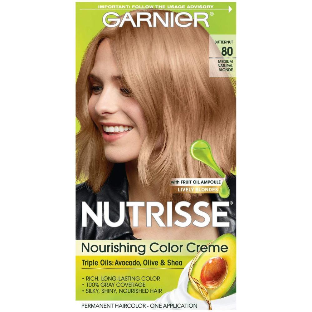 imageGarnier Hair Color Nutrisse Nourishing Creme 30 Darkest Brown Sweet Cola Permanent Hair Dye 2 Count Packaging May Vary80 Medium Natural Blonde