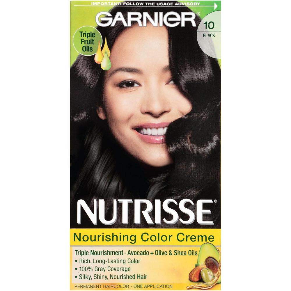 imageGarnier Hair Color Nutrisse Nourishing Creme 30 Darkest Brown Sweet Cola Permanent Hair Dye 2 Count Packaging May VaryGray