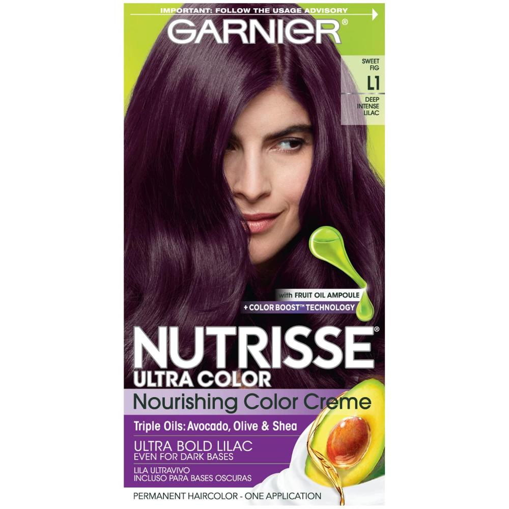 imageGarnier Hair Color Nutrisse Nourishing Creme 30 Darkest Brown Sweet Cola Permanent Hair Dye 2 Count Packaging May VaryL1 Deep Intense Lilac Sweet Fig