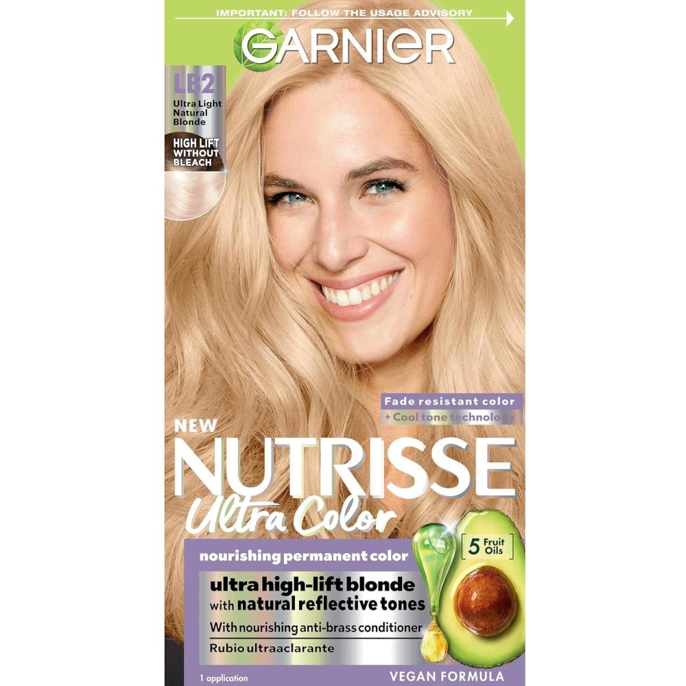 imageGarnier Hair Color Nutrisse Nourishing Creme 30 Darkest Brown Sweet Cola Permanent Hair Dye 2 Count Packaging May VaryLB2 Ultra Light Natural Blonde Pina Colada
