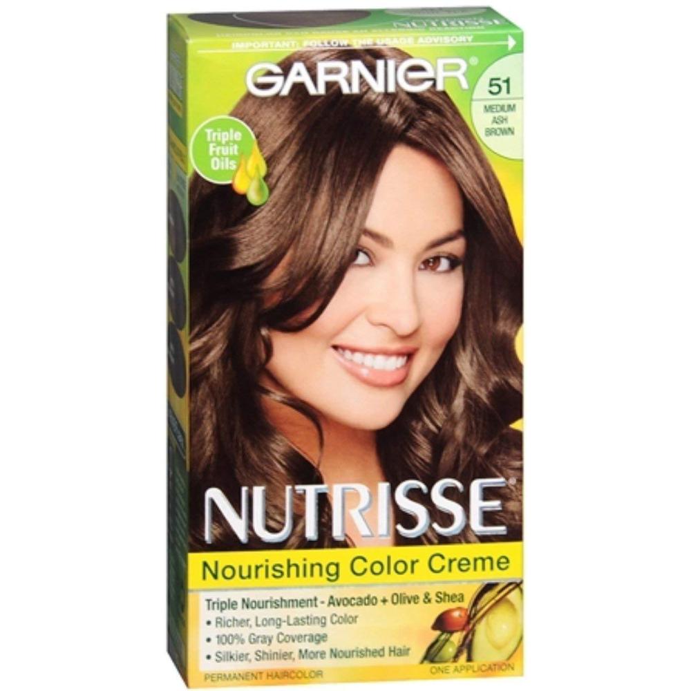 imageGarnier Hair Color Nutrisse Nourishing Creme 30 Darkest Brown Sweet Cola Permanent Hair Dye 2 Count Packaging May VaryMedium Ash Brown