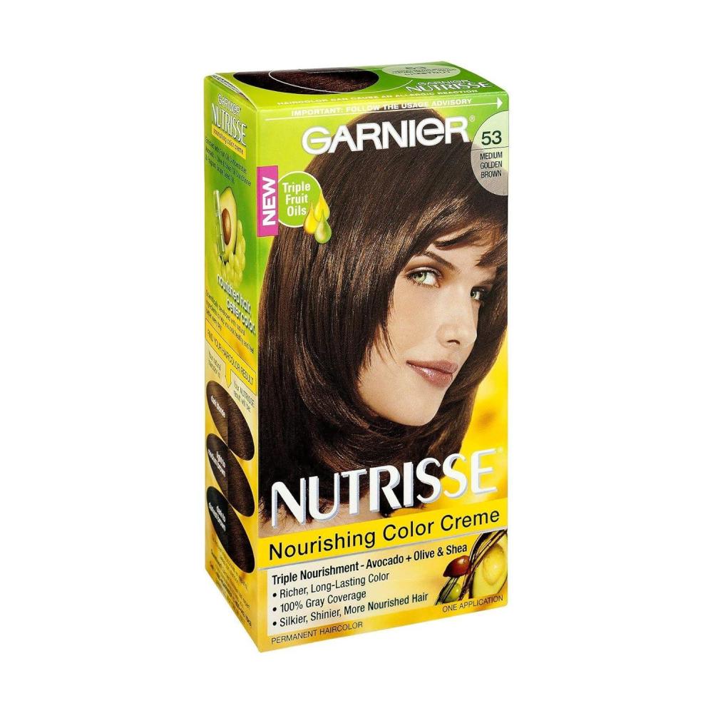 imageGarnier Hair Color Nutrisse Nourishing Creme 30 Darkest Brown Sweet Cola Permanent Hair Dye 2 Count Packaging May VaryMedium Golden Brown
