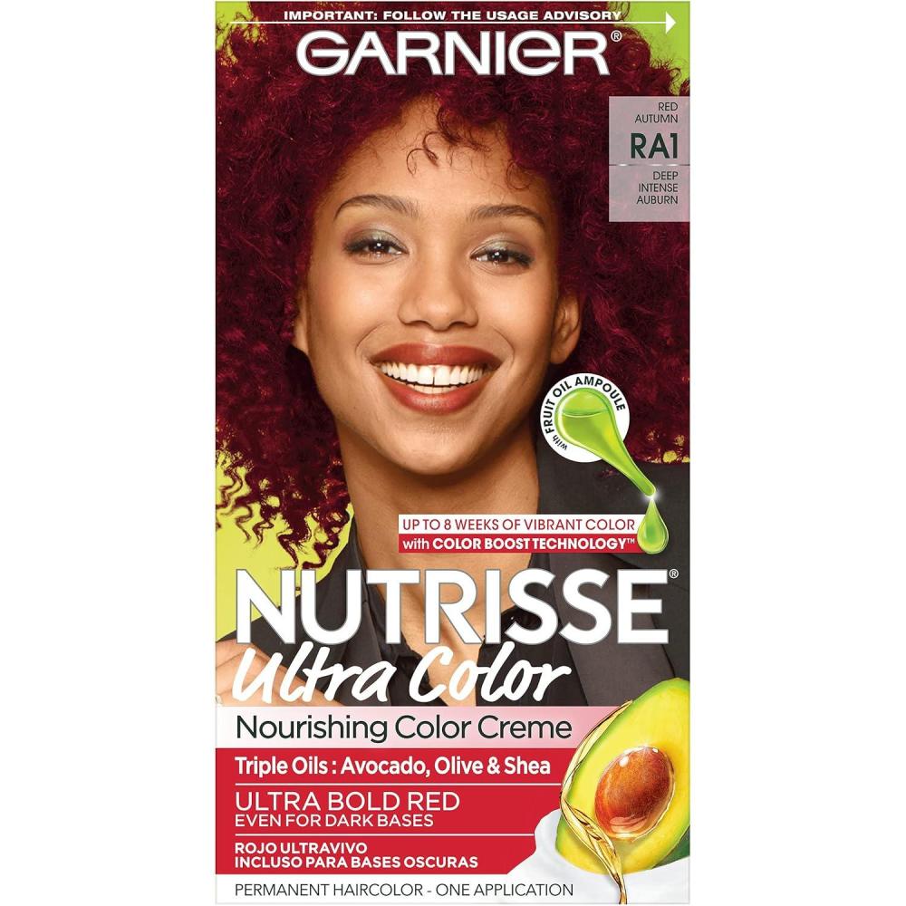 imageGarnier Hair Color Nutrisse Nourishing Creme 30 Darkest Brown Sweet Cola Permanent Hair Dye 2 Count Packaging May VaryRA1 Deep Intense Auburn Red Autumn