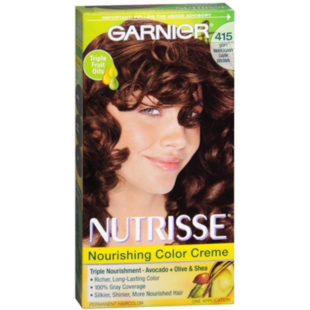 imageGarnier Hair Color Nutrisse Nourishing Creme 30 Darkest Brown Sweet Cola Permanent Hair Dye 2 Count Packaging May VarySoft Mahogany Dark Brown