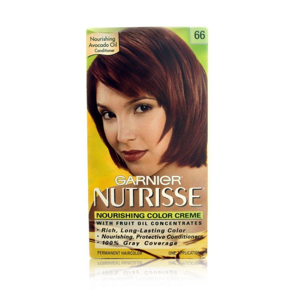 imageGarnier Hair Color Nutrisse Nourishing Creme 30 Darkest Brown Sweet Cola Permanent Hair Dye 2 Count Packaging May VaryTrue Red