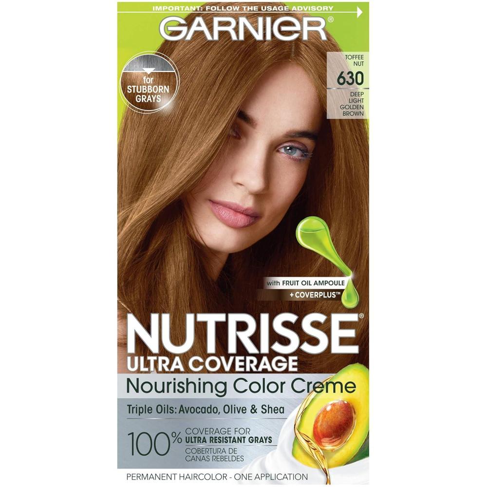 imageGarnier Hair Color Nutrisse Ultra Color Nourishing Creme RC1 Medium Intense Copper Red Terracotta Chili Permanent Hair Dye 2 Count Packaging May Vary630 Deep Light Golden Brown Toffee Nut