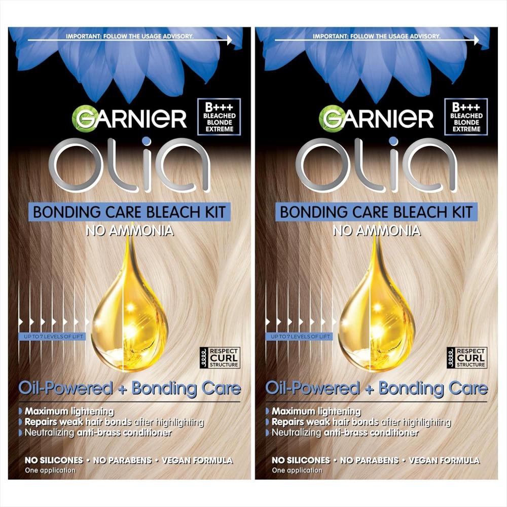 imageGarnier Hair Color Olia AmmoniaFree Brilliant Color OilRich Permanent Hair Dye 30 Darkest Brown 2 Count Packaging May VaryB Bleach