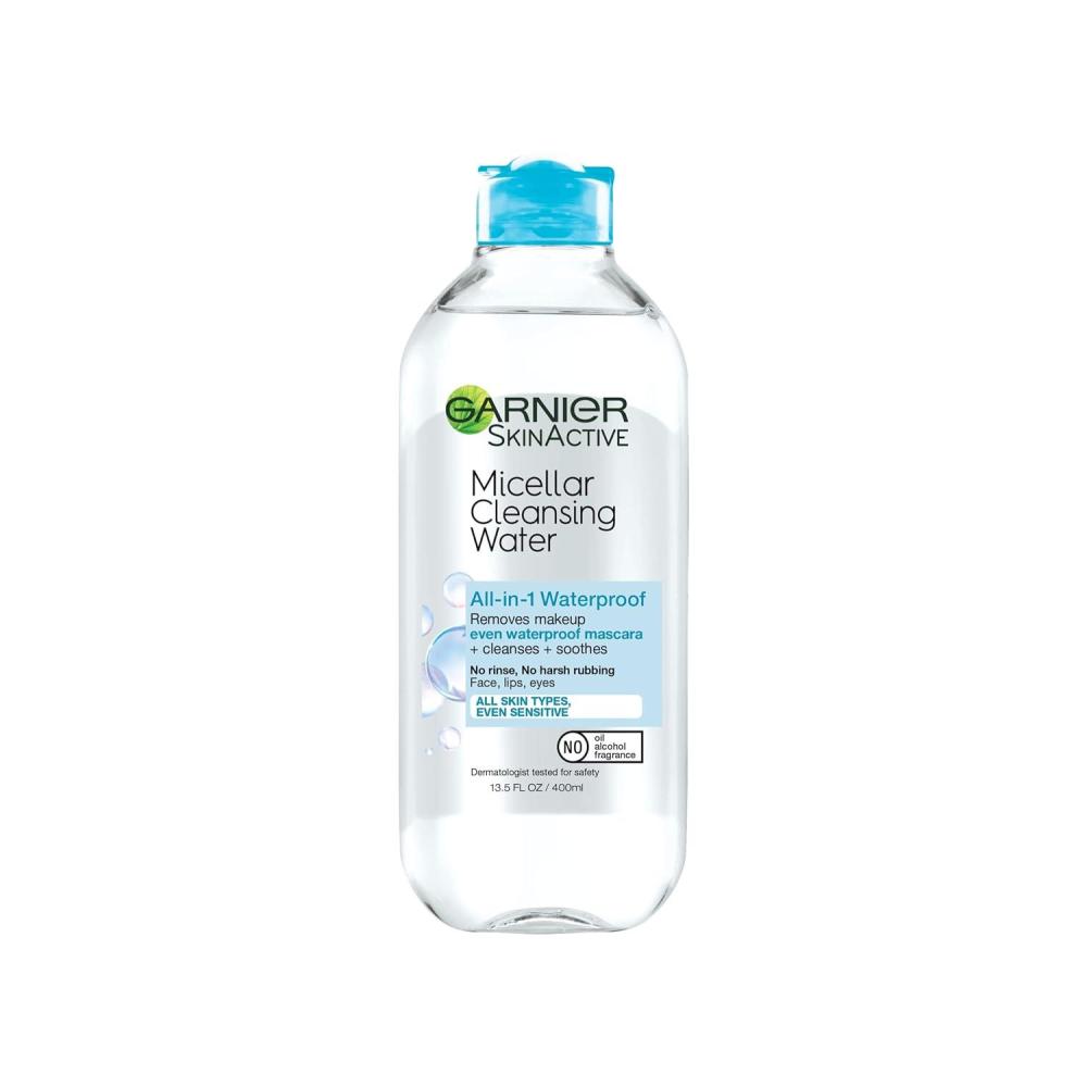 imageGarnier Micellar Water for Waterproof Makeup Hydrating Facial Cleanser ampamp Makeup Remover Suitable for Sensitive Skin Vegan Cruelty Free 135 Fl Oz 400mL 2 Count135 Fl Oz Pack of 1