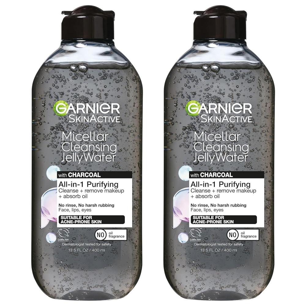 imageGarnier Skinactive Micellar Cleansing Jelly Water with Charcoal Purifying All in One Water 2 Pack