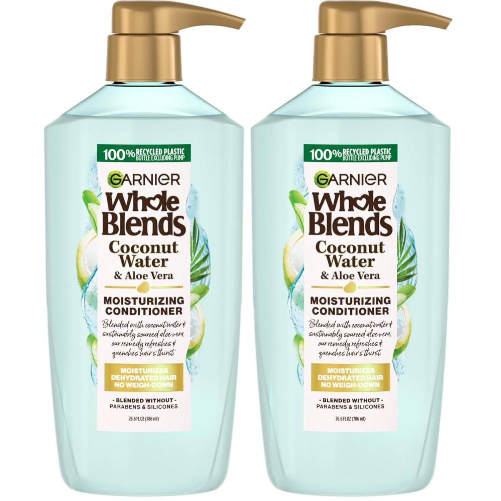 imageGarnier Whole Blends Coconut Water ampamp Aloe Vera Refreshing Conditioner for Normal Hair 266 Fl Oz 1 Count Packaging May Vary266 Fl Oz Pack of 2