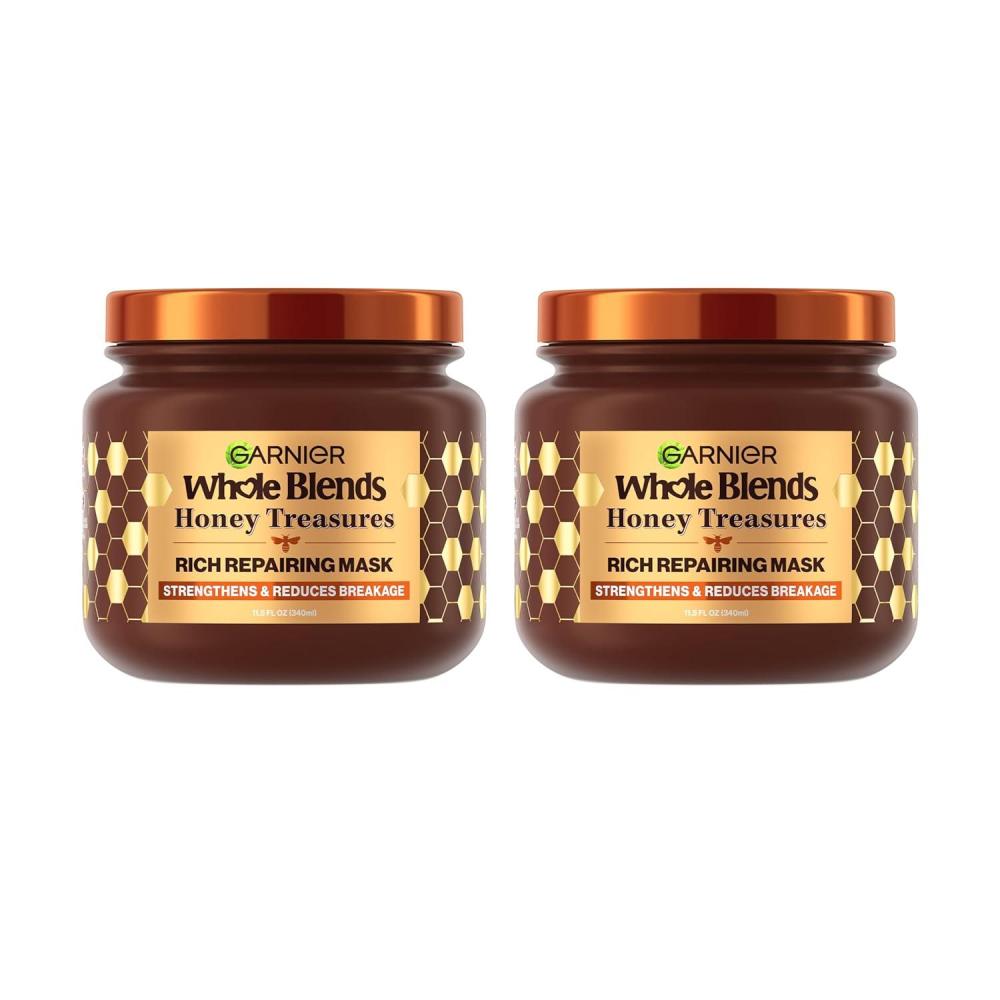 imageGarnier Whole Blends Honey Treasures Repairing Mask for Dry Damaged Hair 115 Fl Oz 2 Count Packaging May VaryRoyal Jelly