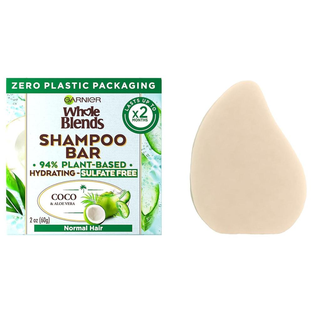 imageGarnier Whole Blends Hydrating Shampoo Bar for Normal Hair Coco ampamp Aloe Vera 2 Oz 1 Count Packaging May VaryGinger