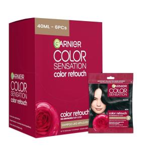 imageGarnier Color Sensation Color Retouch Demi Permanent Hair Dye for Roots with 100 Gray Coverage Red Hair Dye 66 Pack of 6Black