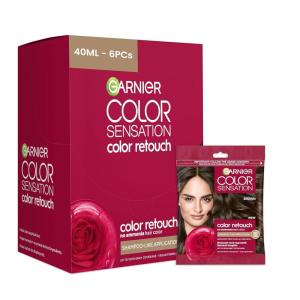 imageGarnier Color Sensation Color Retouch Demi Permanent Hair Dye for Roots with 100 Gray Coverage Red Hair Dye 66 Pack of 6Brown