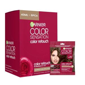 imageGarnier Color Sensation Color Retouch Demi Permanent Hair Dye for Roots with 100 Gray Coverage Red Hair Dye 66 Pack of 6Rich Brown