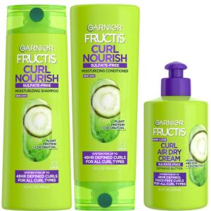 imageGarnier Fructis Curl Nourish Air Dry Cream Sulfate Free Defining Butter Leavein Conditioner 102 Fl Oz 2 Count Packaging May VaryArgan Oil Coconut