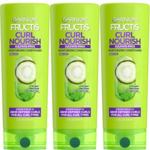imageGarnier Fructis Curl Nourish Sulfate Free Moisturizing Conditioner 12 Fl Oz 3 Count Packaging May VaryCoconut