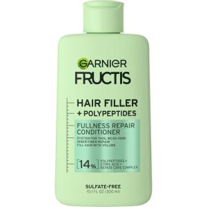 imageGarnier Fructis Hair Filler Fullness Repair Conditioner Volumizing Conditioner with Polypeptides and Hair Repair Complex for Thin Weak Split Ends 101 Fl Oz