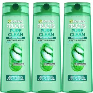 imageGarnier Fructis Pure Clean Purifying Shampoo SiliconeFree 125 Fl Oz 3 Count Packaging May Vary